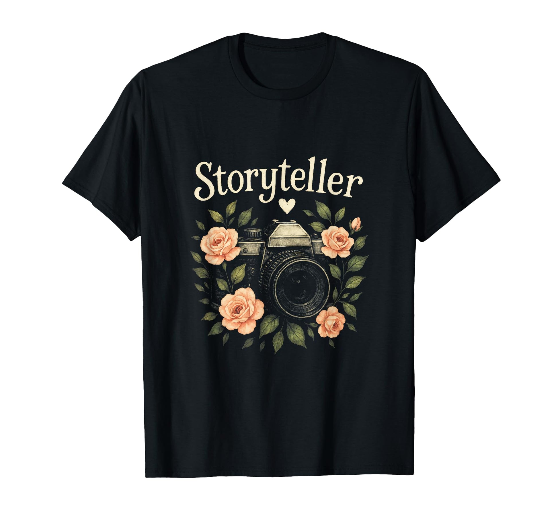 Storyteller Camera Floral Art T-Shirt - Novelty Apparel Unisex - T-Shirt, Sweatshirt, Hoodie