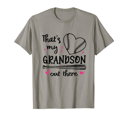 Thats My Grandson Out There Funny Baseball T-Shirt - Unique Graphic Unisex - T-Shirt, Sweatshirt, Hoodie