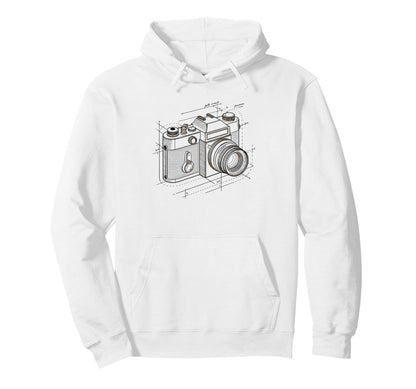 Exploded Camera Diagram Schematic Hoodie - Casual Everyday Wear for Adults - T-Shirt, Sweatshirt, Hoodie
