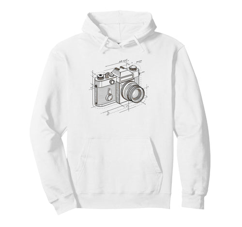 Exploded Camera Diagram Schematic Hoodie - Casual Everyday Wear for Adults - T-Shirt, Sweatshirt, Hoodie
