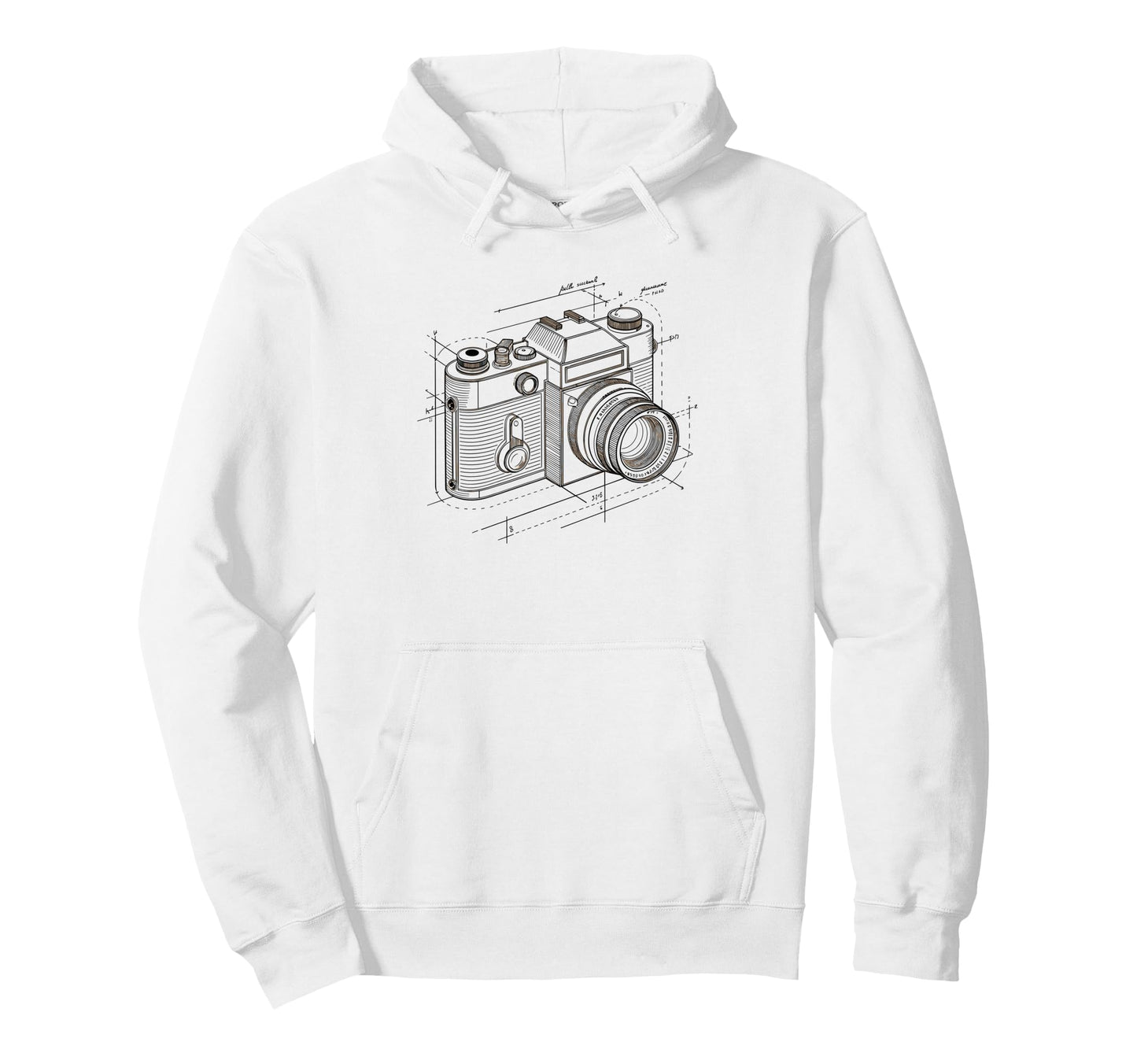 Exploded Camera Diagram Schematic Hoodie - Casual Everyday Wear Men Women - T-Shirt, Sweatshirt, Hoodie