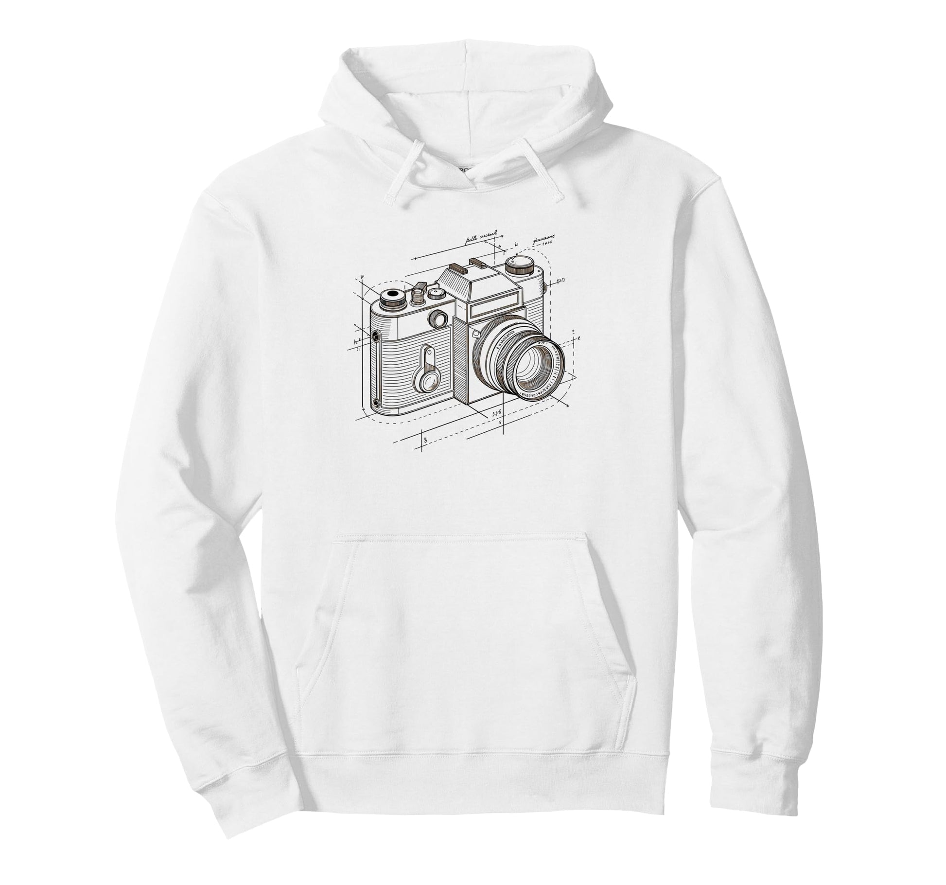 Exploded Camera Diagram Schematic Hoodie - Casual Everyday Wear Men Women - T-Shirt, Sweatshirt, Hoodie