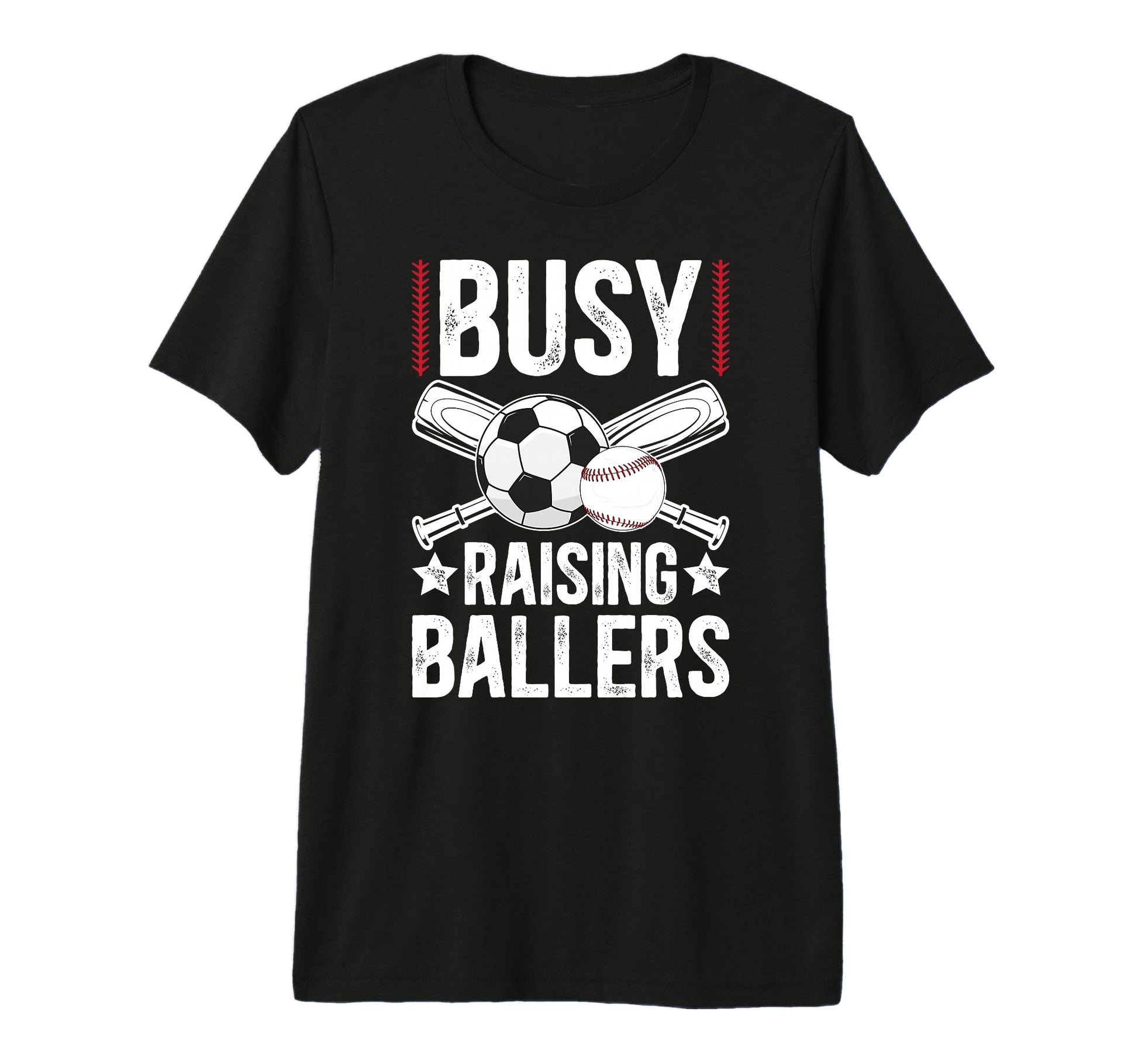 Mens Busy Raising Ballers Soccer T-Shirt - Novelty Apparel for Adults - T-Shirt, Sweatshirt, Hoodie