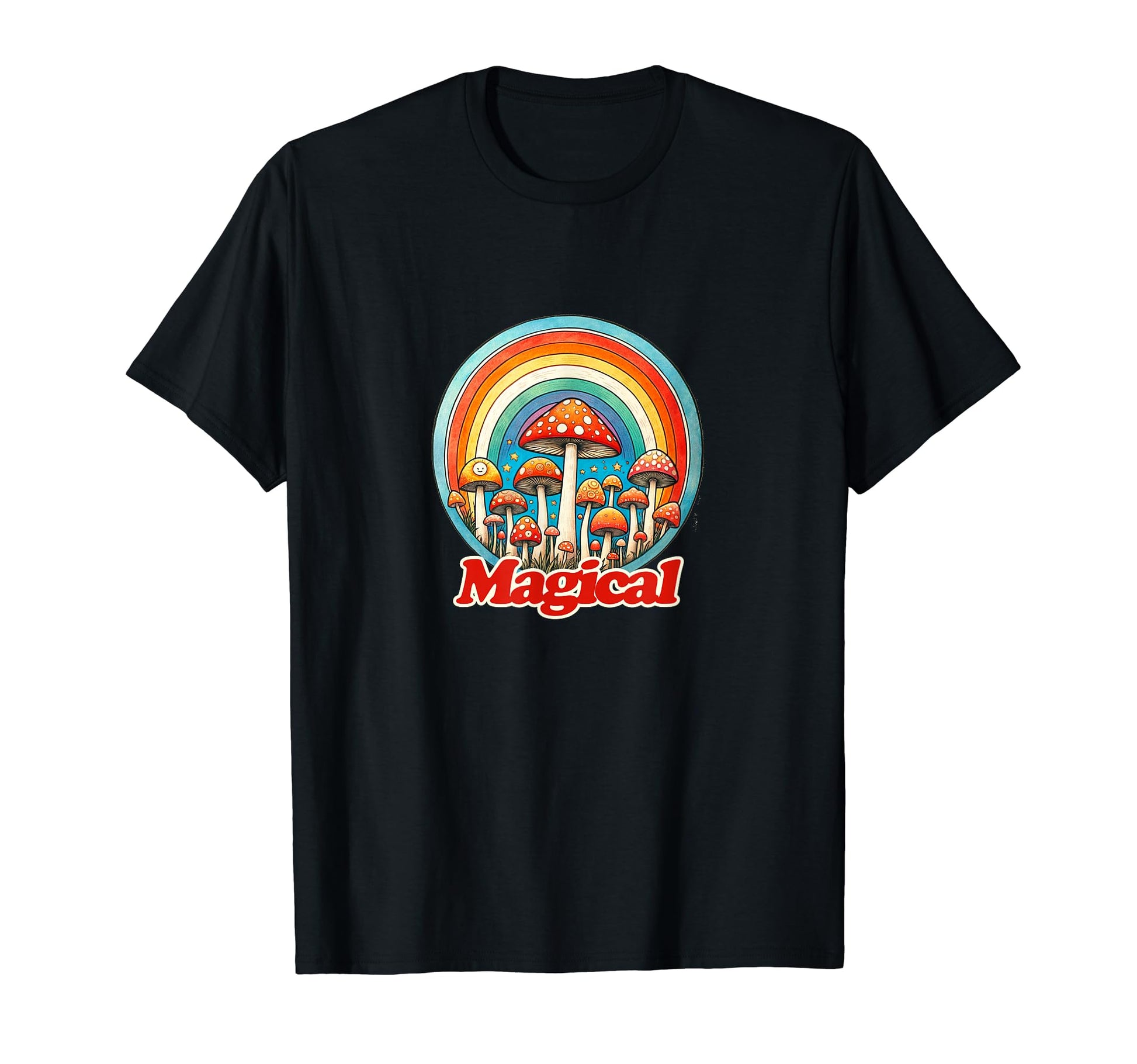 Fungi Fun Mushrooms Are Rainbow T-Shirt - Aesthetic Graphic Unisex - T-Shirt, Sweatshirt, Hoodie
