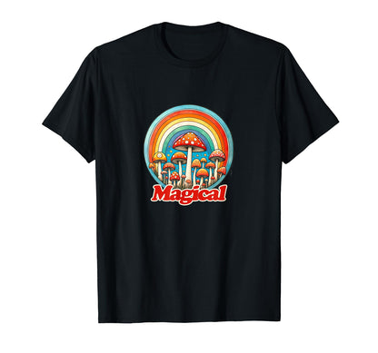 Fungi Fun Mushrooms Are Rainbow T-Shirt - Aesthetic Graphic Unisex - T-Shirt, Sweatshirt, Hoodie