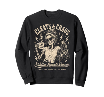 Cleats Chaos Skeleton Soccer Mom Sweatshirt - Streetwear Style Men Women - T-Shirt, Sweatshirt, Hoodie