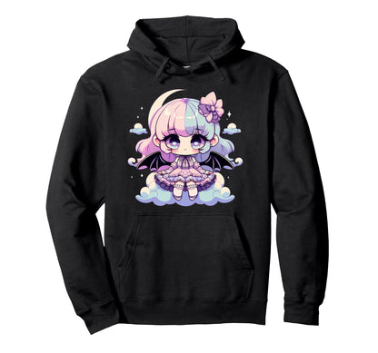 Kawaii Pastel Goth Creepy Anime Moon Hoodie - Novelty Apparel Men Women - T-Shirt, Sweatshirt, Hoodie