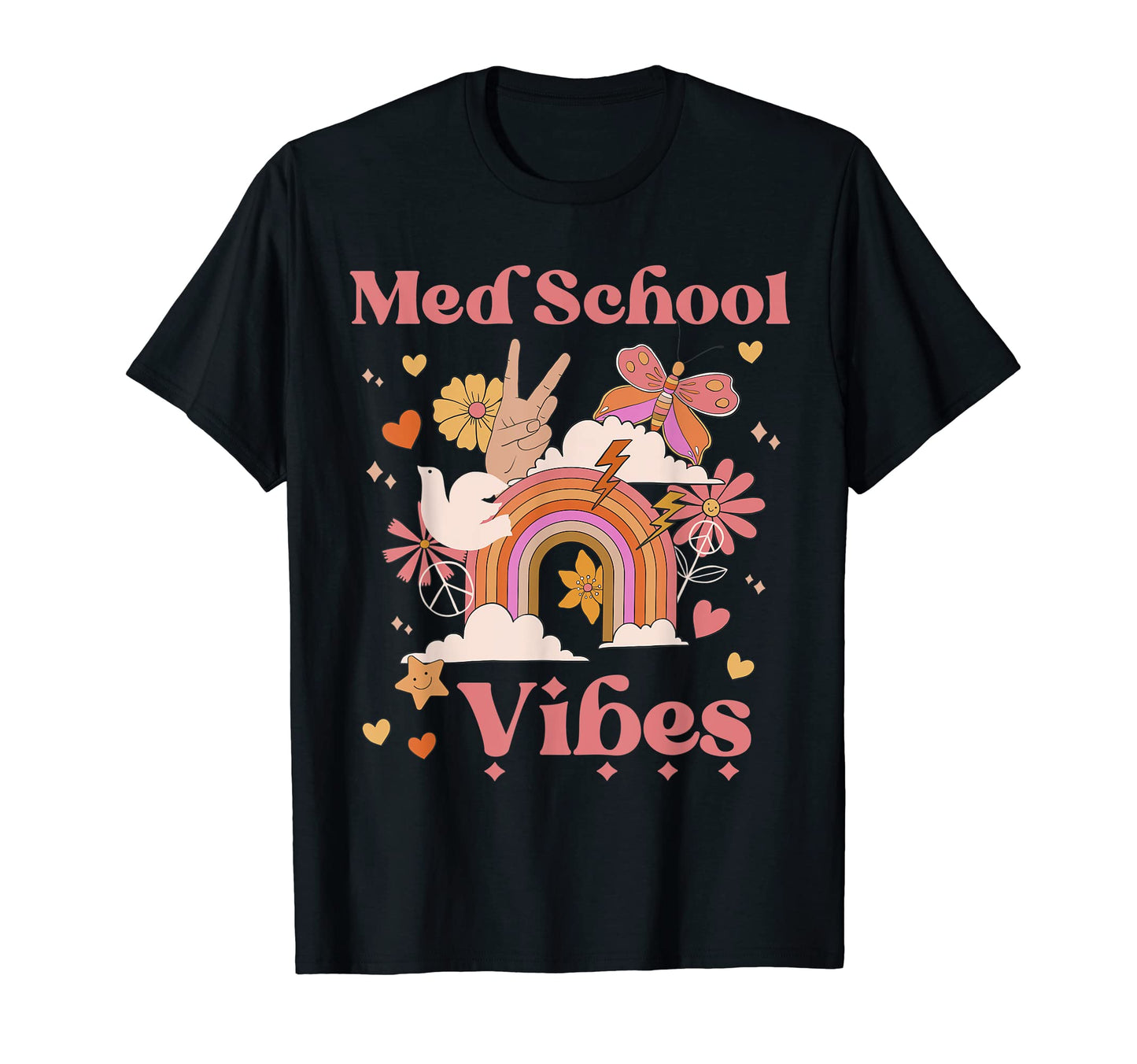Med School Vibes Medical Groovy Boho T-Shirt - Aesthetic Graphic Men Women - T-Shirt, Sweatshirt, Hoodie