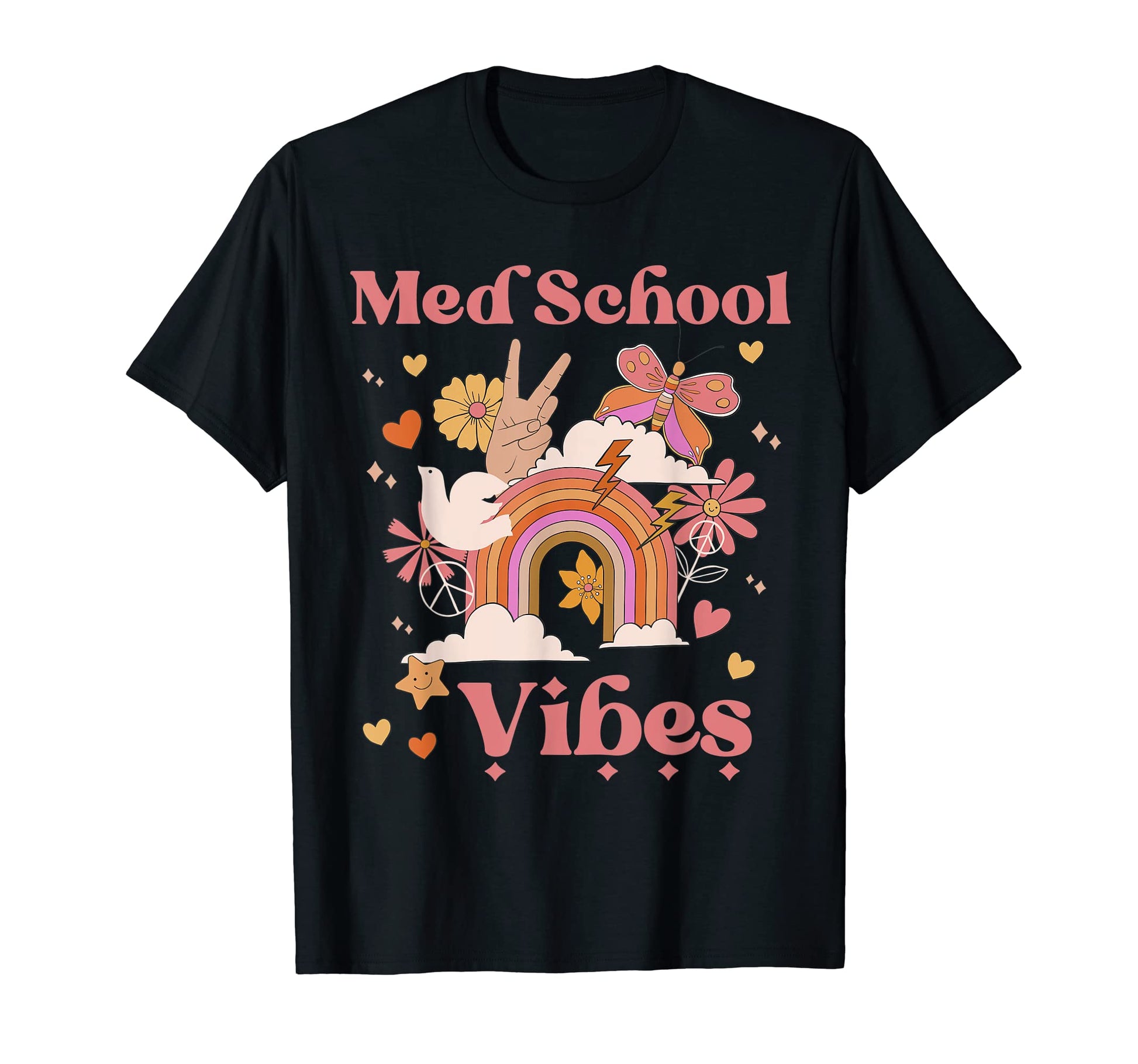 Med School Vibes Medical Groovy Boho T-Shirt - Aesthetic Graphic Men Women - T-Shirt, Sweatshirt, Hoodie