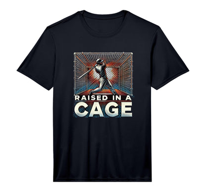Raised Cage Baseball Training T-Shirt - Fun Novelty Design for Adults - T-Shirt, Sweatshirt, Hoodie