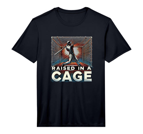 Raised Cage Baseball Training T-Shirt - Fun Novelty Design for Adults - T-Shirt, Sweatshirt, Hoodie