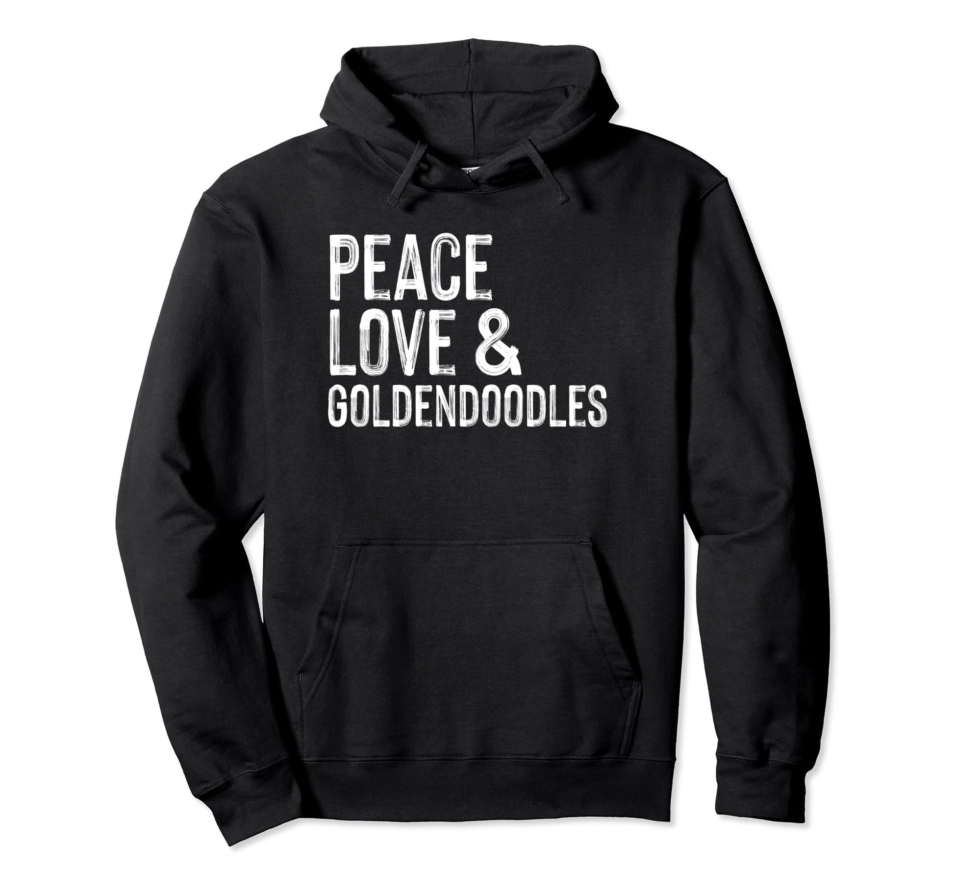 Peace Love And Goldendoodles Hoodie - Unique Graphic Unisex - T-Shirt, Sweatshirt, Hoodie