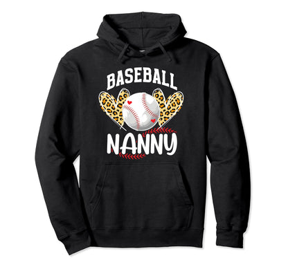 Baseball Nanny Proud Nanny Baseball Hoodie - Minimalist Print Men Women - T-Shirt, Sweatshirt, Hoodie