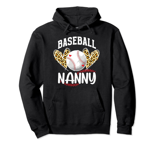 Baseball Nanny Proud Nanny Baseball Hoodie - Minimalist Print Men Women - T-Shirt, Sweatshirt, Hoodie