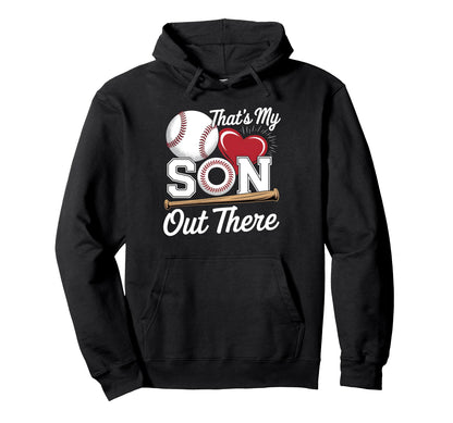 Thats My Son Baseball Grandma Mothers Hoodie - Aesthetic Graphic Men Women - T-Shirt, Sweatshirt, Hoodie