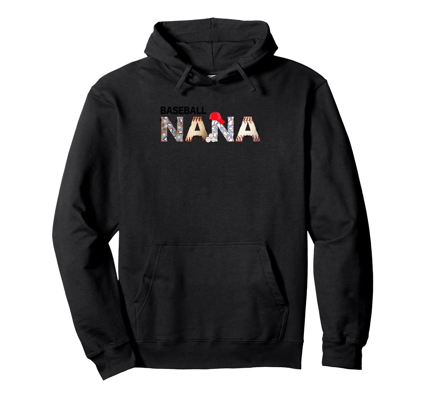 Baseball Nana Sports Enthusiast Hoodie - Minimalist Print Men Women - T-Shirt, Sweatshirt, Hoodie