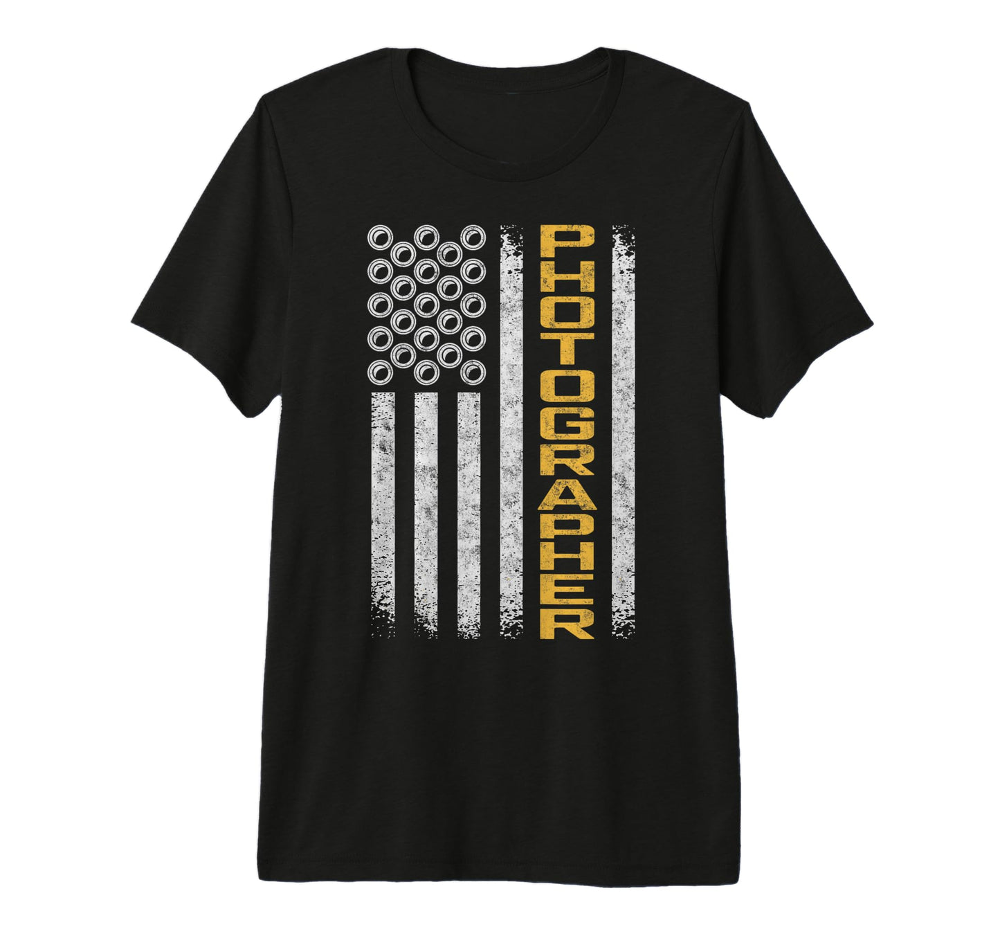 Us Flag Photo Camera Photographer T-Shirt - Minimalist Print for Adults - T-Shirt, Sweatshirt, Hoodie
