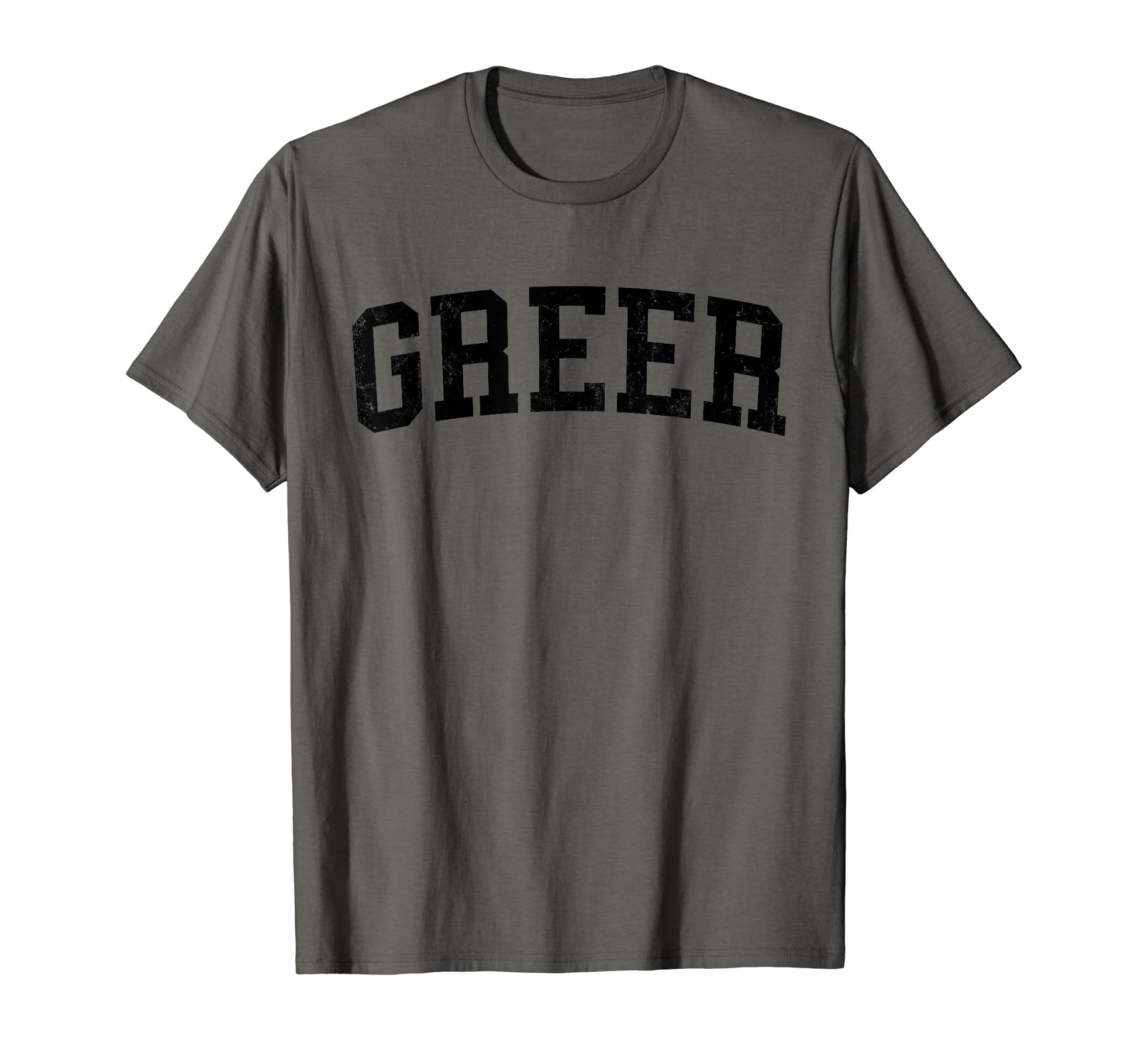 Greer Sc Distressed Black Varsity T-Shirt - Casual Everyday Wear Unisex - T-Shirt, Sweatshirt, Hoodie