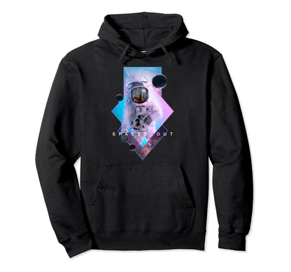Spaced Out Astronaut Aesthetic Hoodie - Minimalist Print for Adults - T-Shirt, Sweatshirt, Hoodie