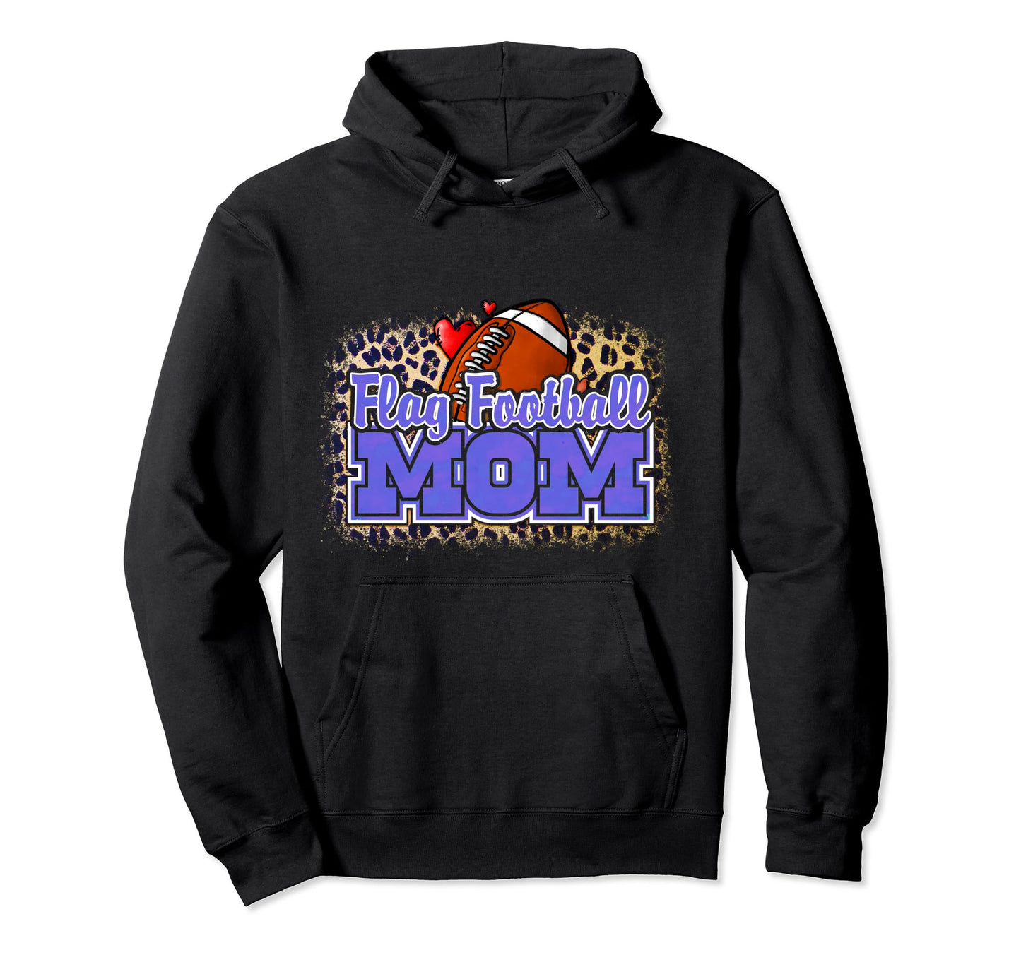 Flag Football Mom Game Day Hoodie - Minimalist Print for Adults - T-Shirt, Sweatshirt, Hoodie