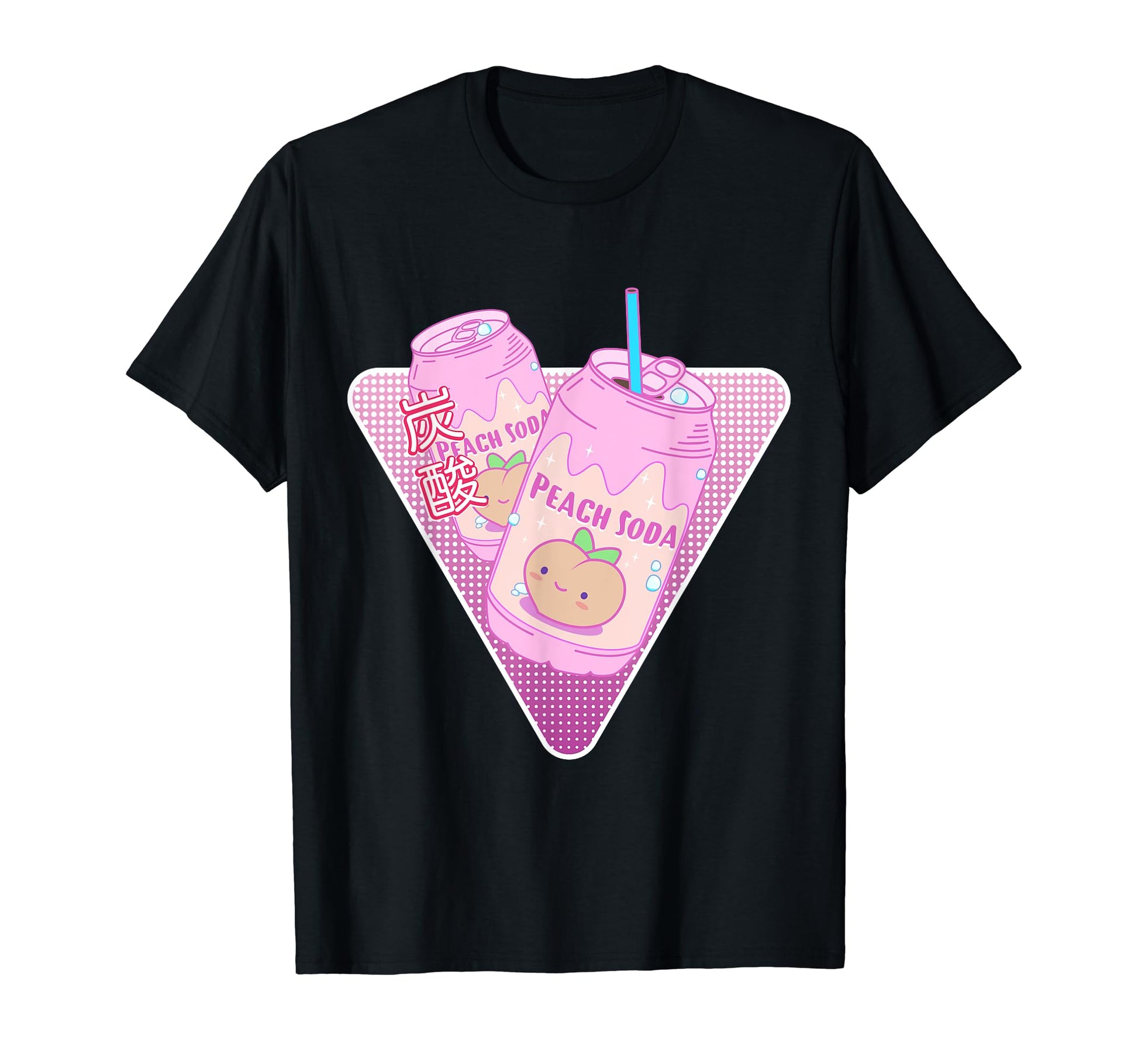 Kawaii Peach Soda Vaporwave Aesthetic T-Shirt - Aesthetic Graphic Unisex - T-Shirt, Sweatshirt, Hoodie