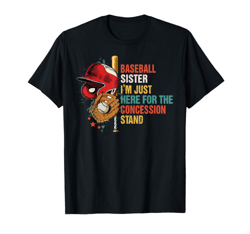 Baseball Sister Game Day Biggest Fan T-Shirt - Novelty Apparel for Adults - T-Shirt, Sweatshirt, Hoodie