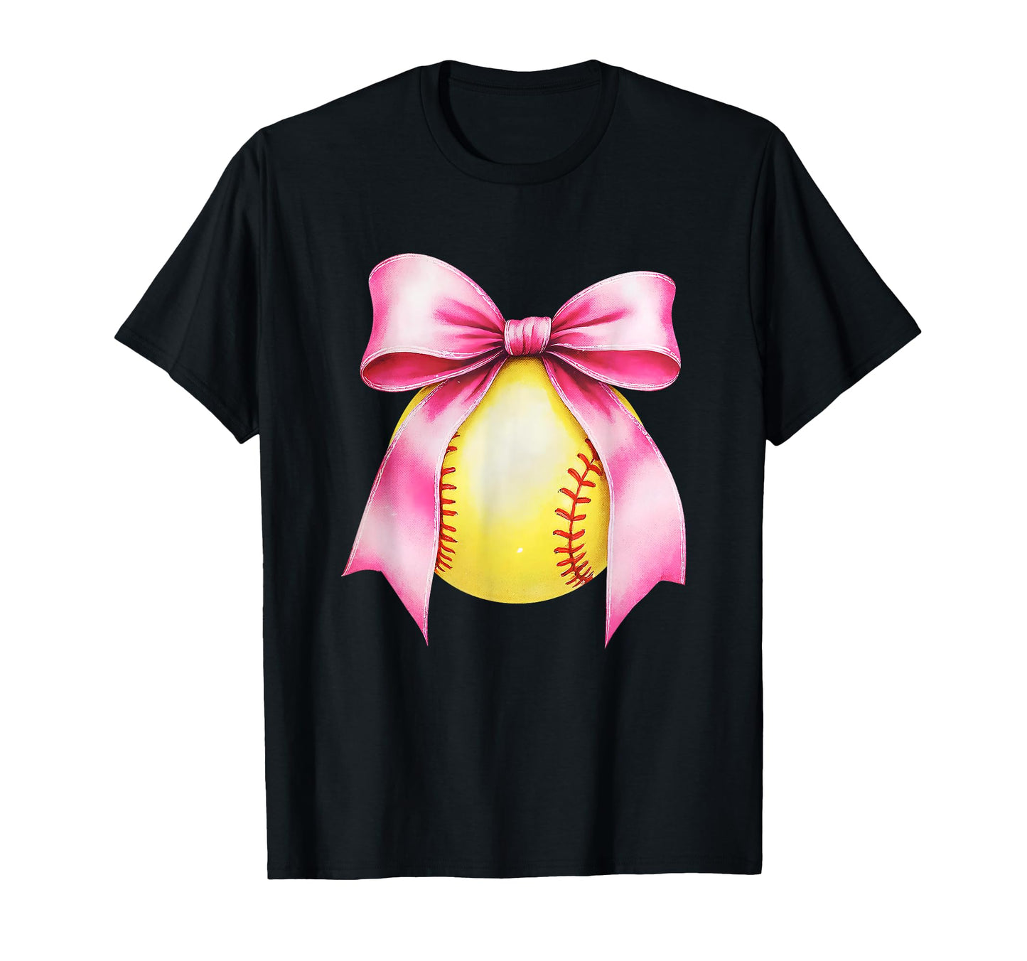 Coquette Bow Softball Mom Game T-Shirt - Casual Everyday Wear for Adults - T-Shirt, Sweatshirt, Hoodie