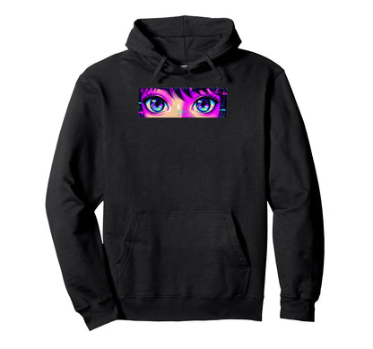Dreamy Starry Eyes Anime Vaporwave Hoodie - Unique Graphic Men Women - T-Shirt, Sweatshirt, Hoodie