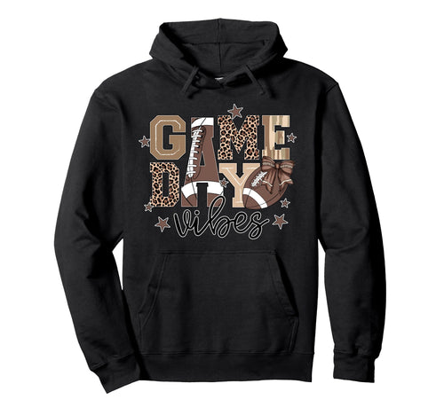 Football Mom Funny Game Day Vibes Hoodie - Aesthetic Graphic for Adults - T-Shirt, Sweatshirt, Hoodie