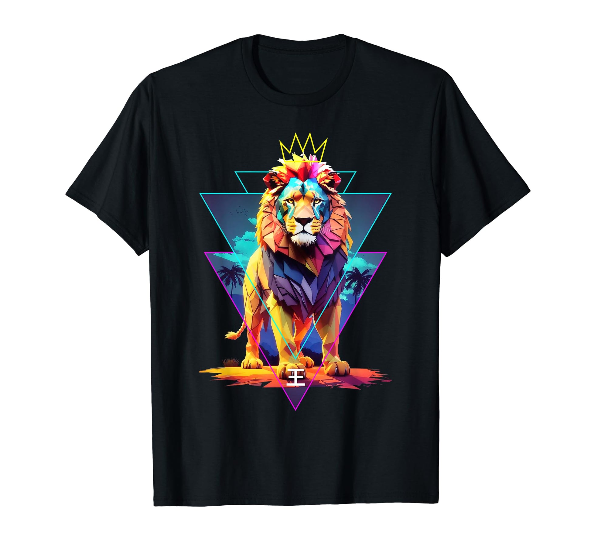 African Lion Vaporwave African T-Shirt - Fun Novelty Design Men Women - T-Shirt, Sweatshirt, Hoodie