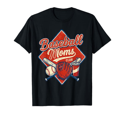 Baseball Moms Club Iced Coffee Glove T-Shirt - Minimalist Print for Adults - T-Shirt, Sweatshirt, Hoodie