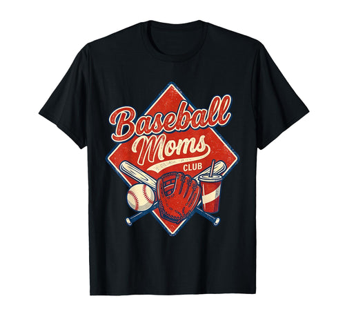 Baseball Moms Club Iced Coffee Glove T-Shirt - Minimalist Print for Adults - T-Shirt, Sweatshirt, Hoodie