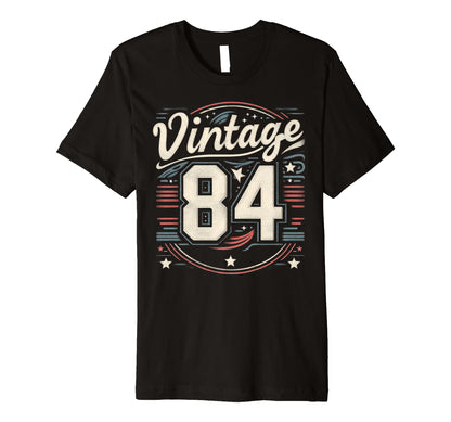 1984 Birthday 84 Born 1984 Typography T-Shirt - Streetwear Style for Adults - T-Shirt, Sweatshirt, Hoodie