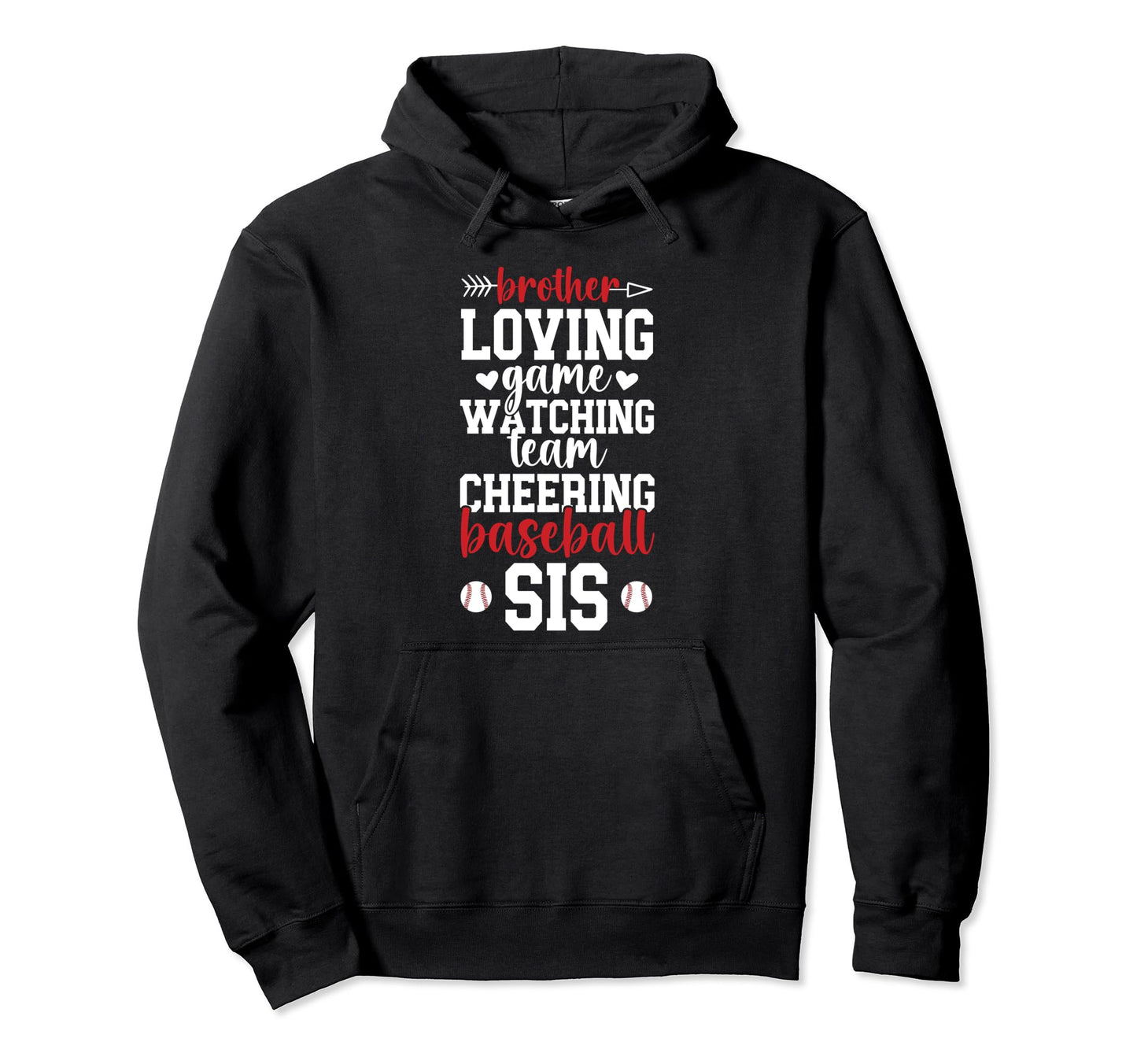 Baseball Sis Baseball Sister Baseball Hoodie - Fun Novelty Design Unisex - T-Shirt, Sweatshirt, Hoodie