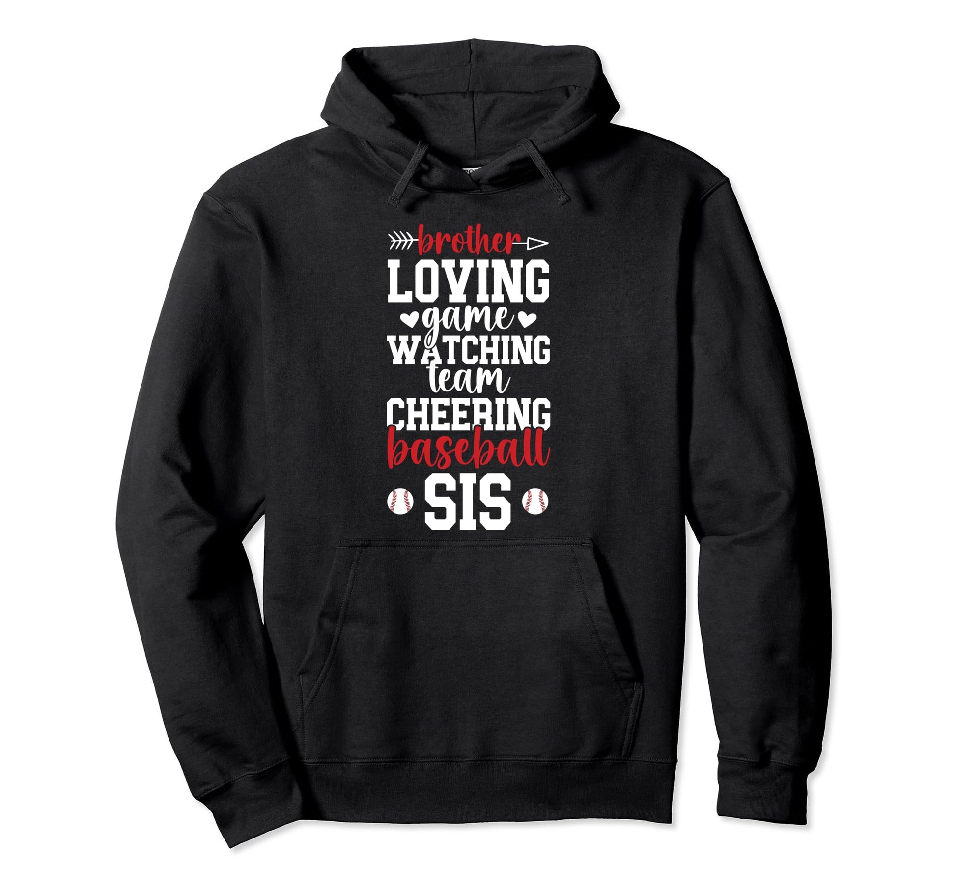 Baseball Sis Baseball Sister Baseball Hoodie - Fun Novelty Design Unisex - T-Shirt, Sweatshirt, Hoodie