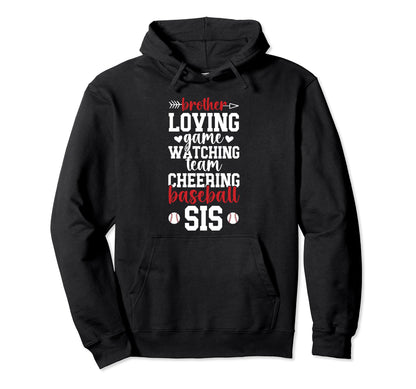 Baseball Sis Baseball Sister Baseball Hoodie - Fun Novelty Design Unisex - T-Shirt, Sweatshirt, Hoodie