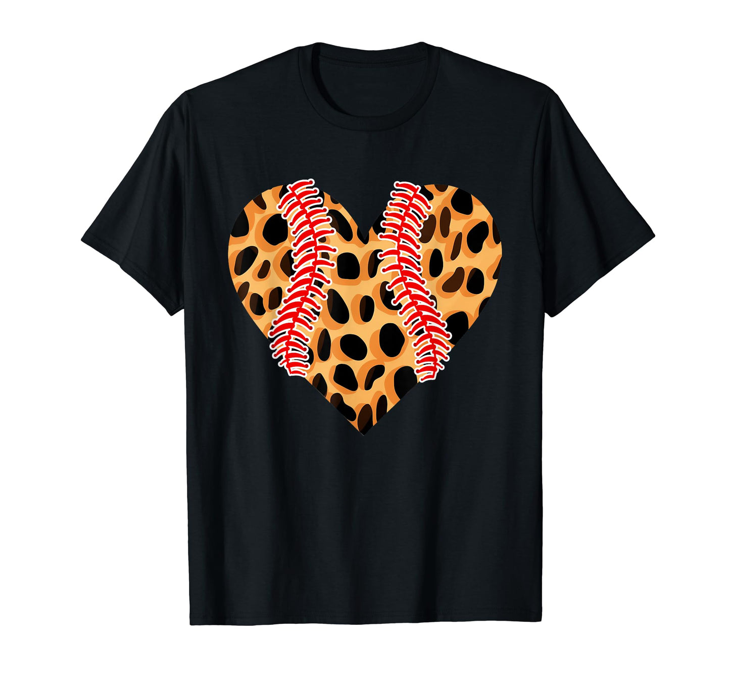 Baseball Valentines Day Leopard Heart T-Shirt - Streetwear Style Unisex - T-Shirt, Sweatshirt, Hoodie