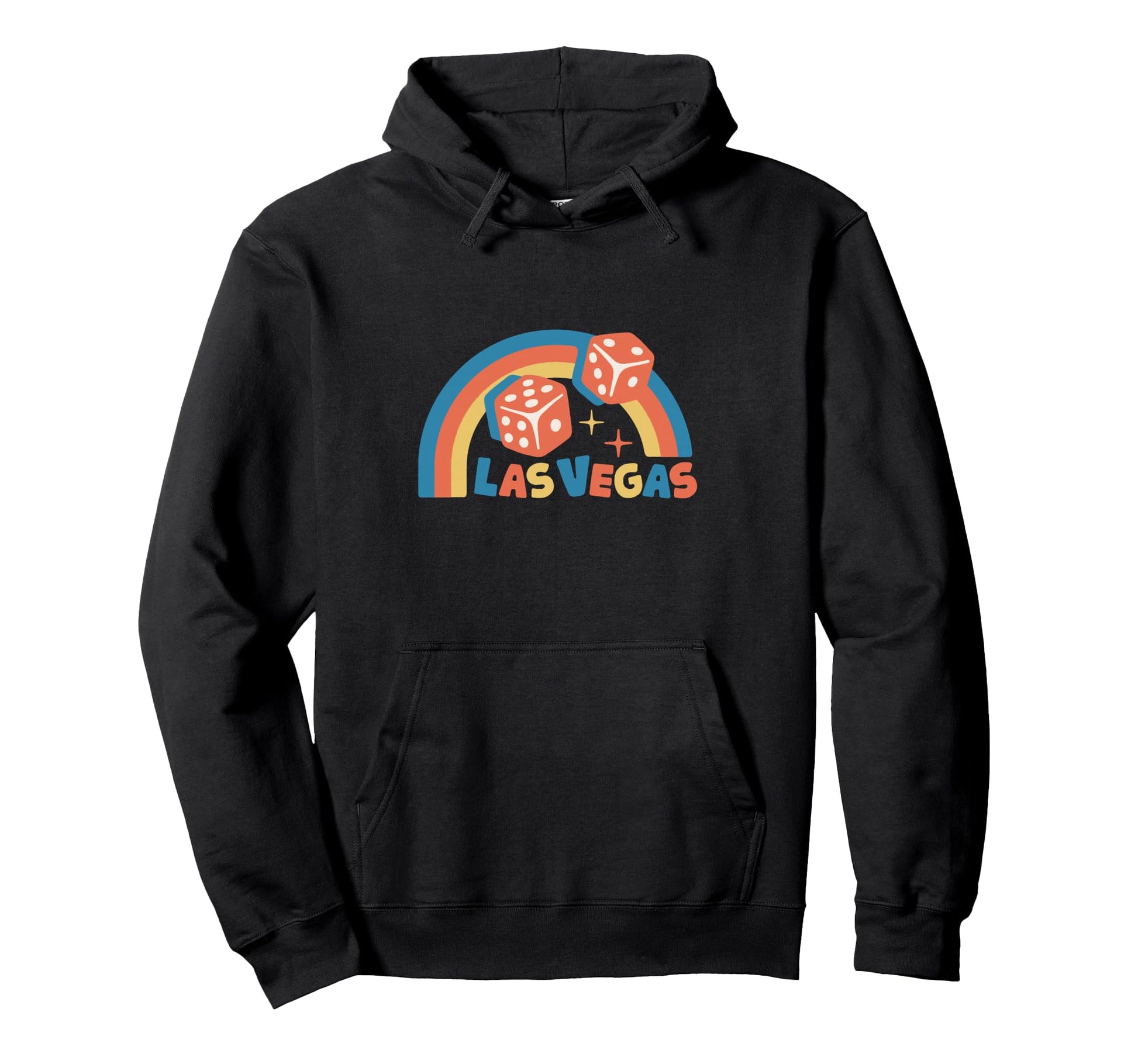 Colorful Rainbow Lucky Dices Las Vegas Hoodie - Novelty Apparel Men Women - T-Shirt, Sweatshirt, Hoodie