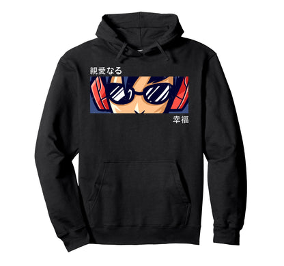 Anime Eyes Japan Culture Art Hoodie - Fun Novelty Design Men Women - T-Shirt, Sweatshirt, Hoodie