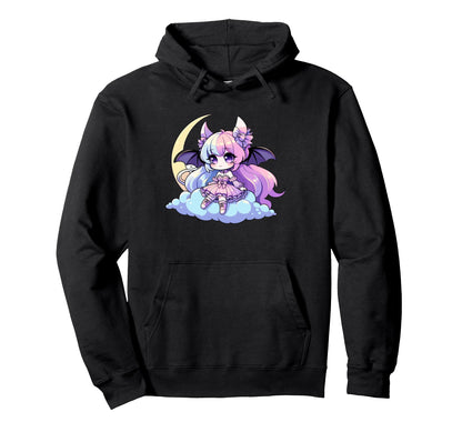 Kawaii Pastel Goth Creepy Anime Moon Hoodie - Casual Everyday Wear Unisex - T-Shirt, Sweatshirt, Hoodie