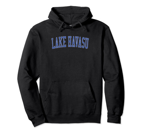 Lake Havasu Distressed Blue Varsity Hoodie - Minimalist Print Unisex - T-Shirt, Sweatshirt, Hoodie