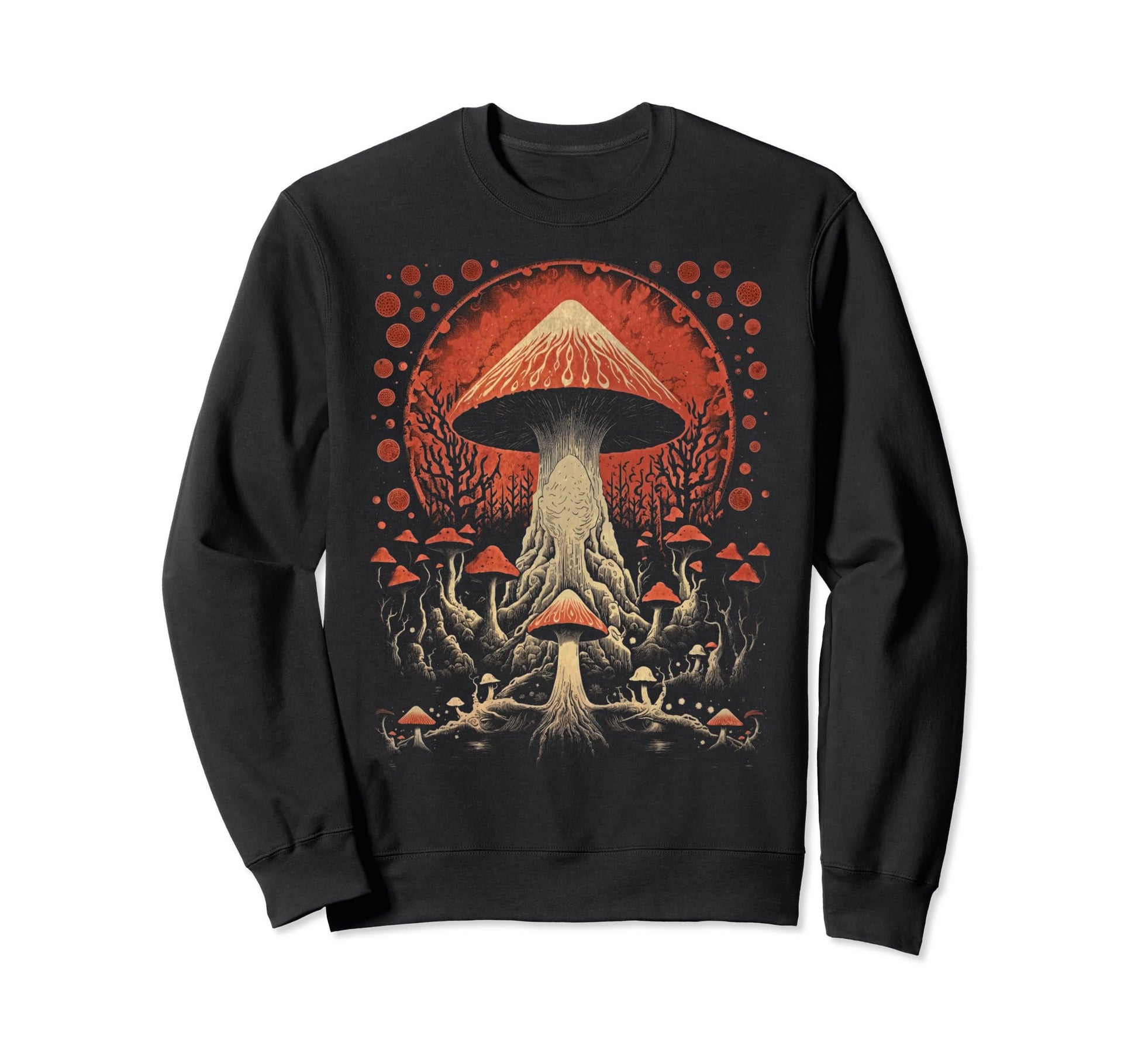 Mushroom Grunge Art 234 Sweatshirt - Casual Everyday Wear for Adults - T-Shirt, Sweatshirt, Hoodie