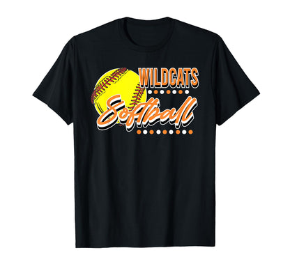 Wildcats Softball Team Mom Game Day T-Shirt - Custom Art Print Men Women - T-Shirt, Sweatshirt, Hoodie