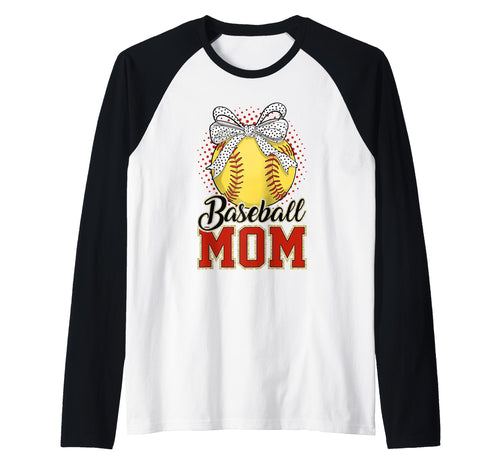 Baseball Mom Play Ball Sports Bow Hoodie - Minimalist Print for Adults - T-Shirt, Sweatshirt, Hoodie