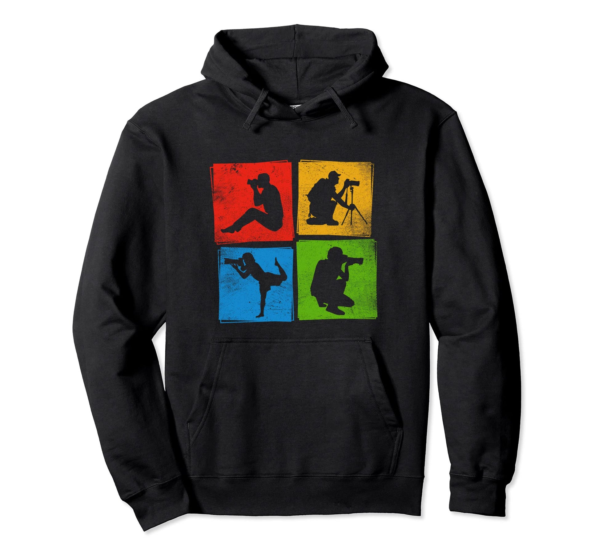 Photographer Positions Camera Hoodie - Minimalist Print for Adults - T-Shirt, Sweatshirt, Hoodie