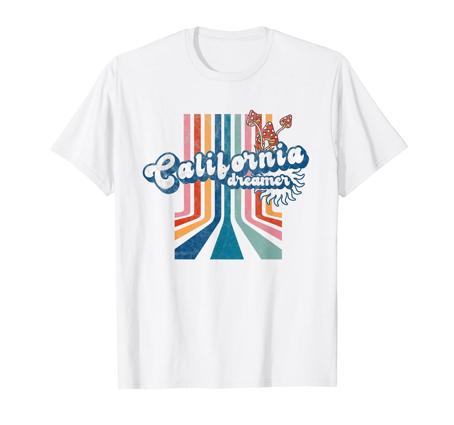 Stripes Grunge California Dreamer T-Shirt - Novelty Apparel Men Women - T-Shirt, Sweatshirt, Hoodie