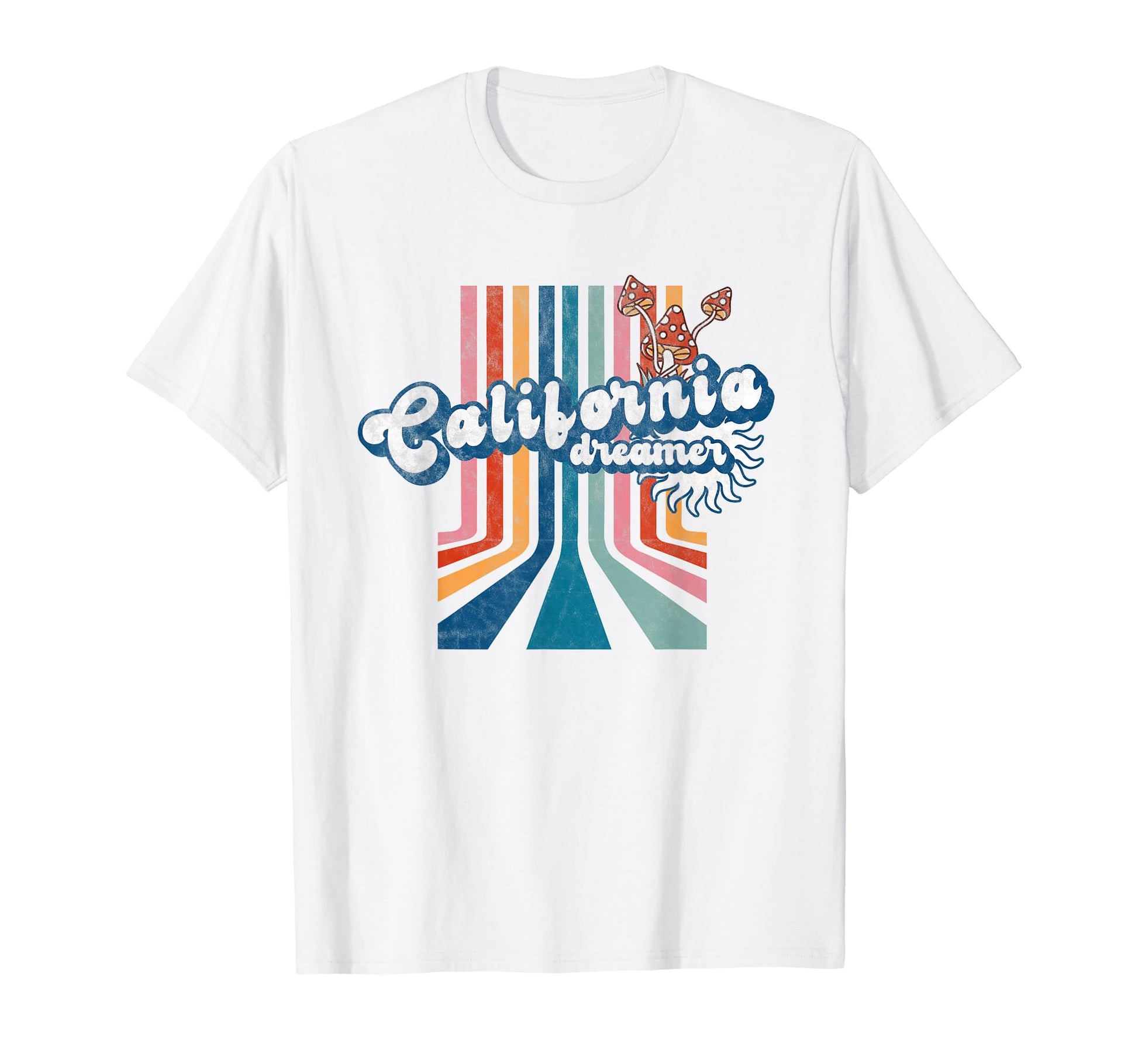 Stripes Grunge California Dreamer T-Shirt - Novelty Apparel Men Women - T-Shirt, Sweatshirt, Hoodie