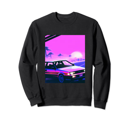 Vaporwave Car Synthwave City Vaporwave Sweatshirt - Novelty Apparel Unisex - T-Shirt, Sweatshirt, Hoodie