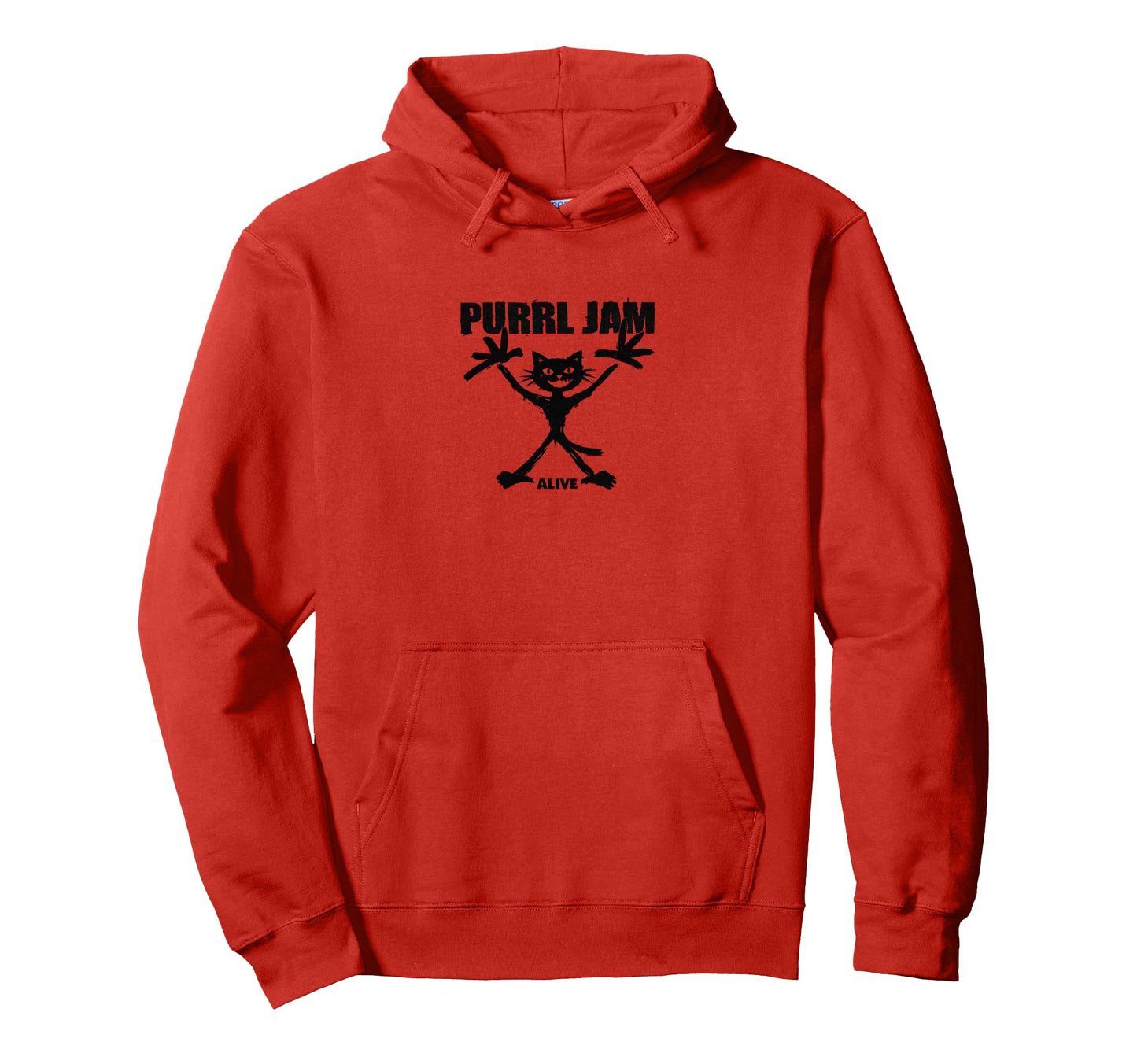 Purrl Jam Cat Rock Band Grunge Hoodie - Trendy Graphic Unisex - T-Shirt, Sweatshirt, Hoodie