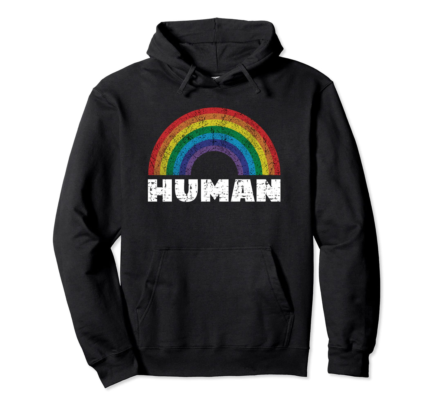 Human Rainbow Pride Lgbtq Hoodie - Streetwear Style for Adults - T-Shirt, Sweatshirt, Hoodie
